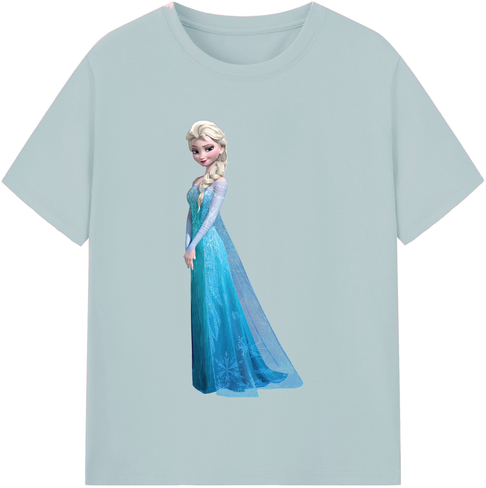 （画像用） アナと雪の女王 アンナ エルサ Frozen Anna Elsa 綿100％半袖Tシャツ（フロントプリント）